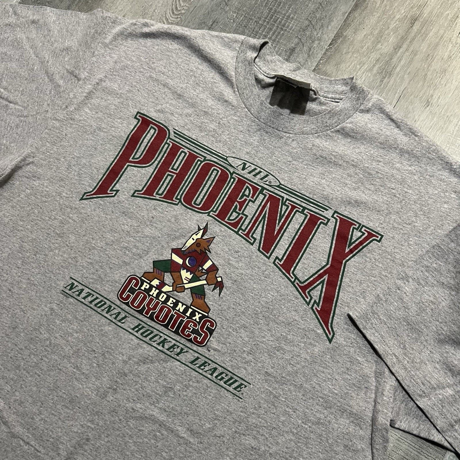 Vintage VTG Phoenix Coyotes NHL Grey Hockey Y2K T Shirt Mens 2XL Size US XL / EU 56 / 4 - 2 Thumbnail
