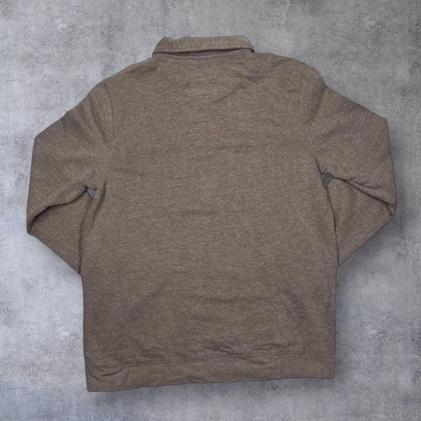 Croft & Barrow Croft & Barrow Basic Essential 1/4 Zip Pullover Collared Sweatshirt Large Men Brown Long Sleeve Pullover Size US L / EU 52-54 / 3 - 2 Thumbnail