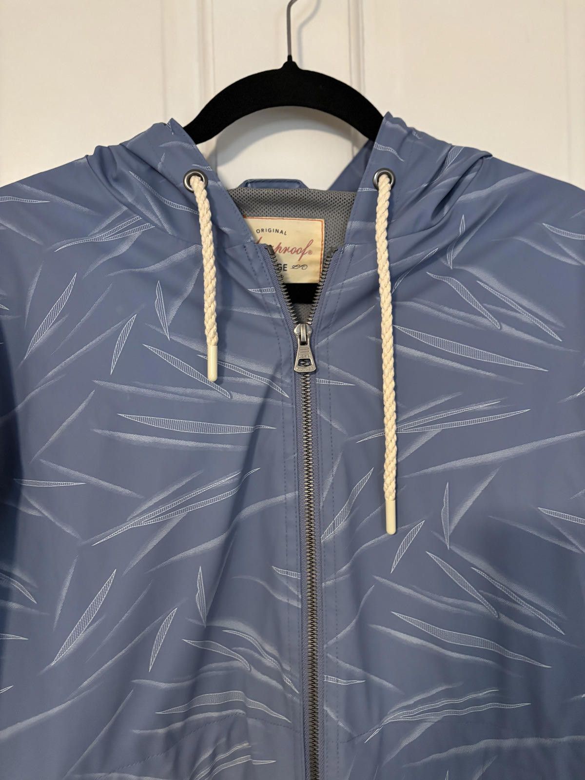 Weatherproof Weatherproof Vintage Blue Patterned Rain Jacket with Hood Size S / US 4 / IT 40 - 4 Thumbnail