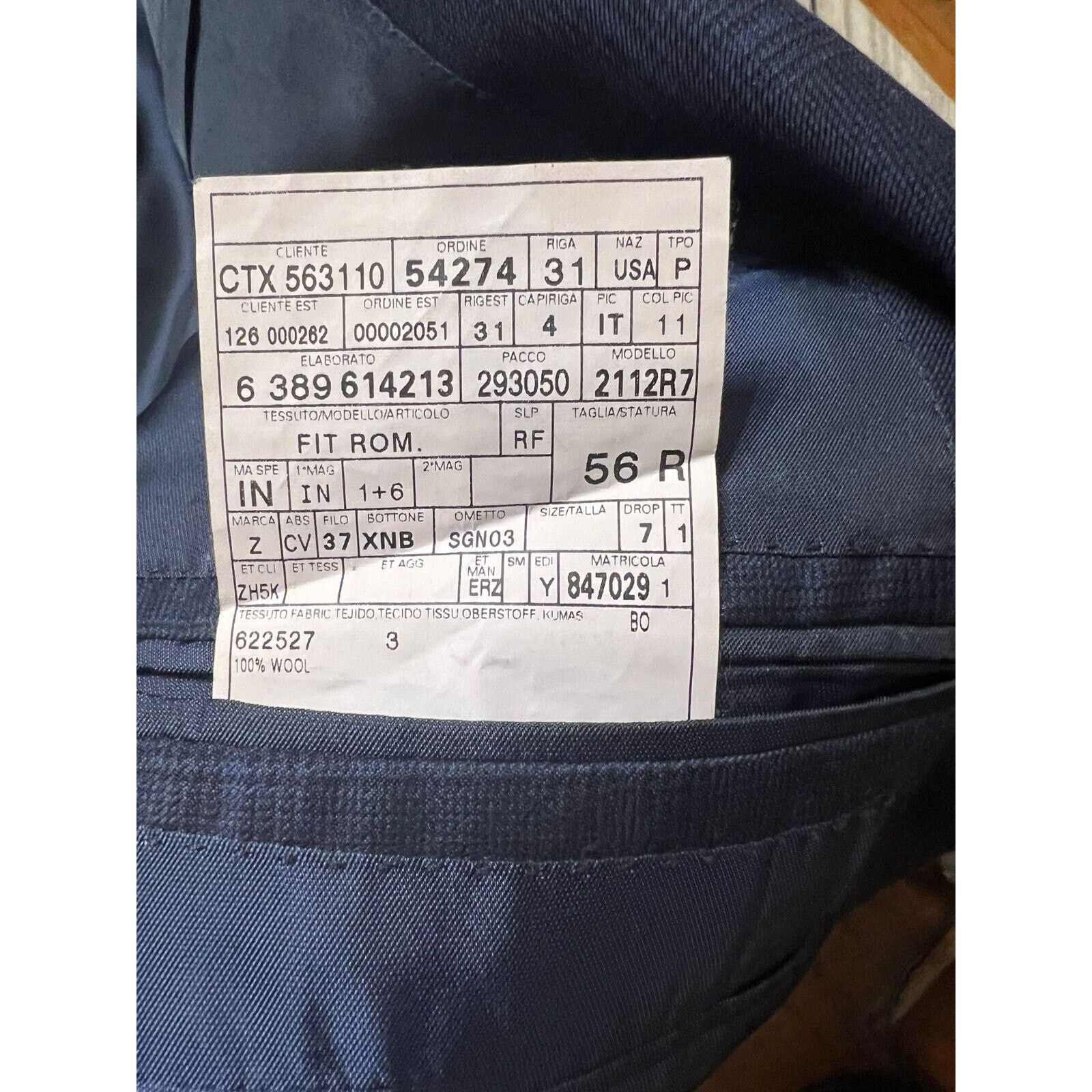 Ermenegildo Zegna ERMENEGILDO ZEGNA TROFEO Mens Blazer 46S US/56S EU Blazer Size 46S - 5 Thumbnail