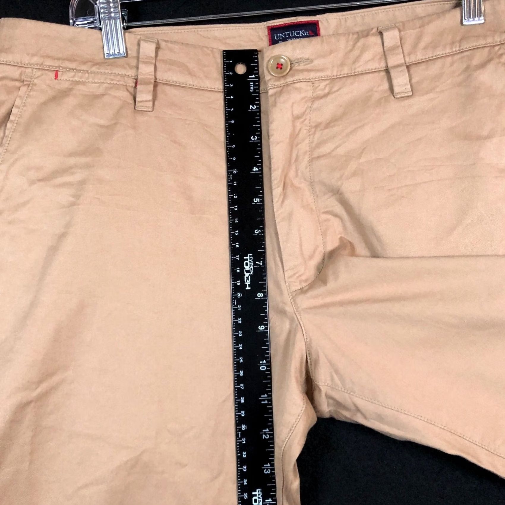 UNTUCKit UNTUCKit Mens Pants Tan Relaxed Fit Pima Cotton Blend Stretch 36x30 Chino Regular Inseam 29 Straight Front Pocket Slashes Casual Workwear Mens Size US 36 / EU 52 - 6 Thumbnail