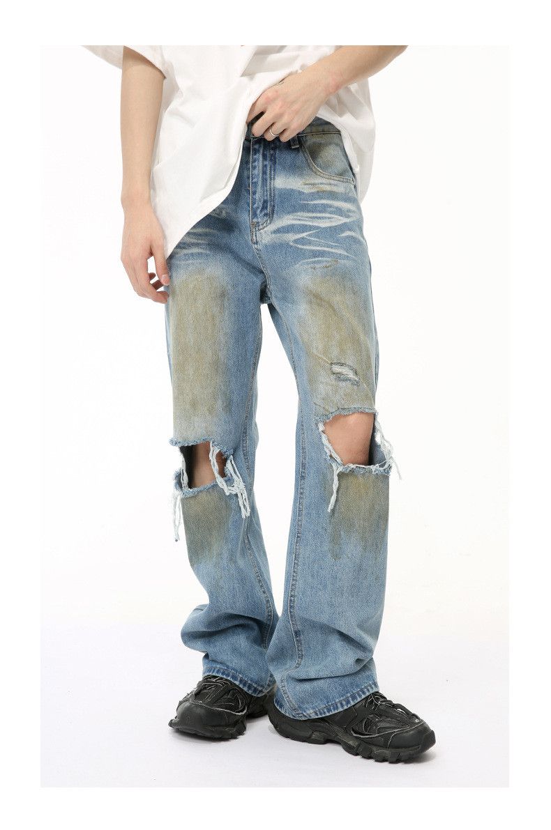 Japanese Brand × Vintage Niche Style Worn-out Hole Jeans Size US 29 - 2 Thumbnail