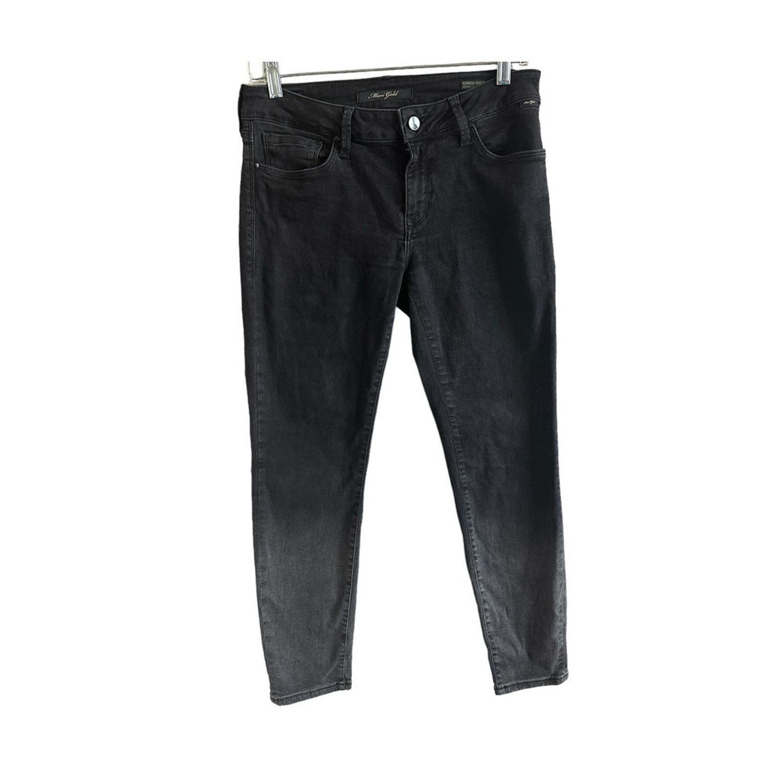 Mavi MAVI Adriana Ankle' Mid-Rise Super Skinny Black Jeans - 28 Size 28" / US 6 / IT 42 - 2 Thumbnail