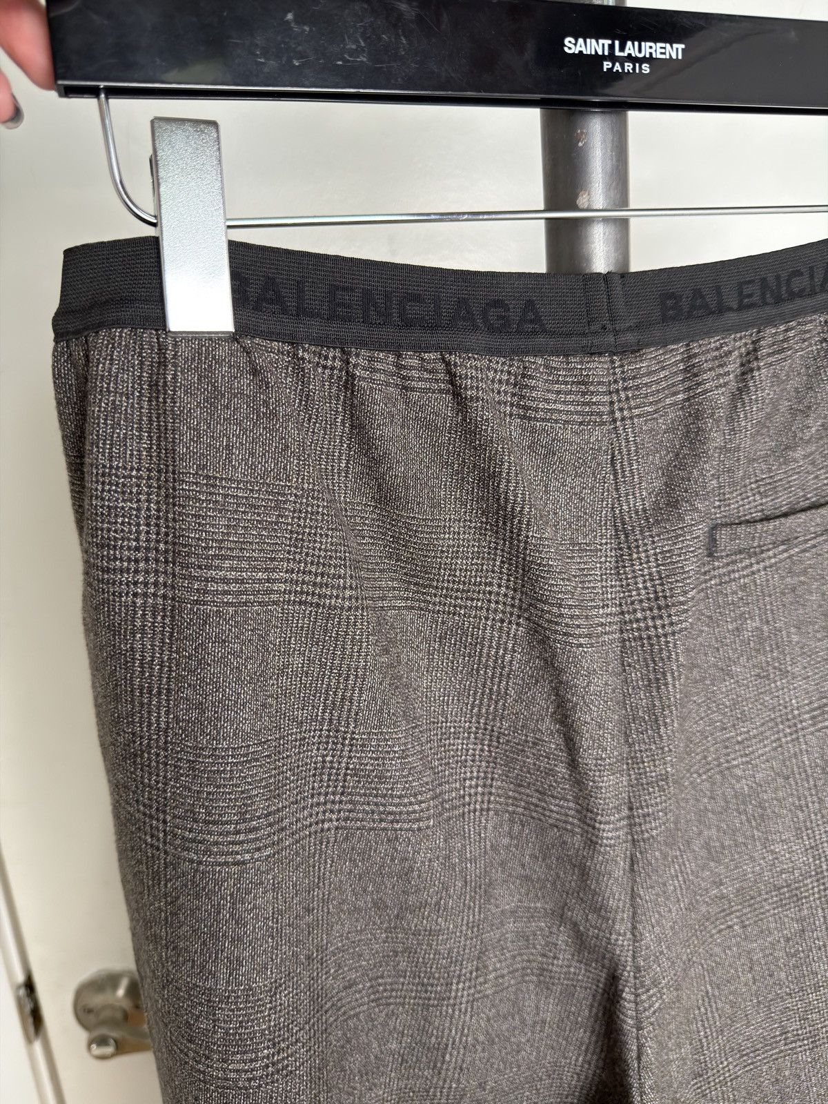 Balenciaga 2021 Glen Check Elastic Waist Trousers Size US 32 / EU 48 - 4 Thumbnail