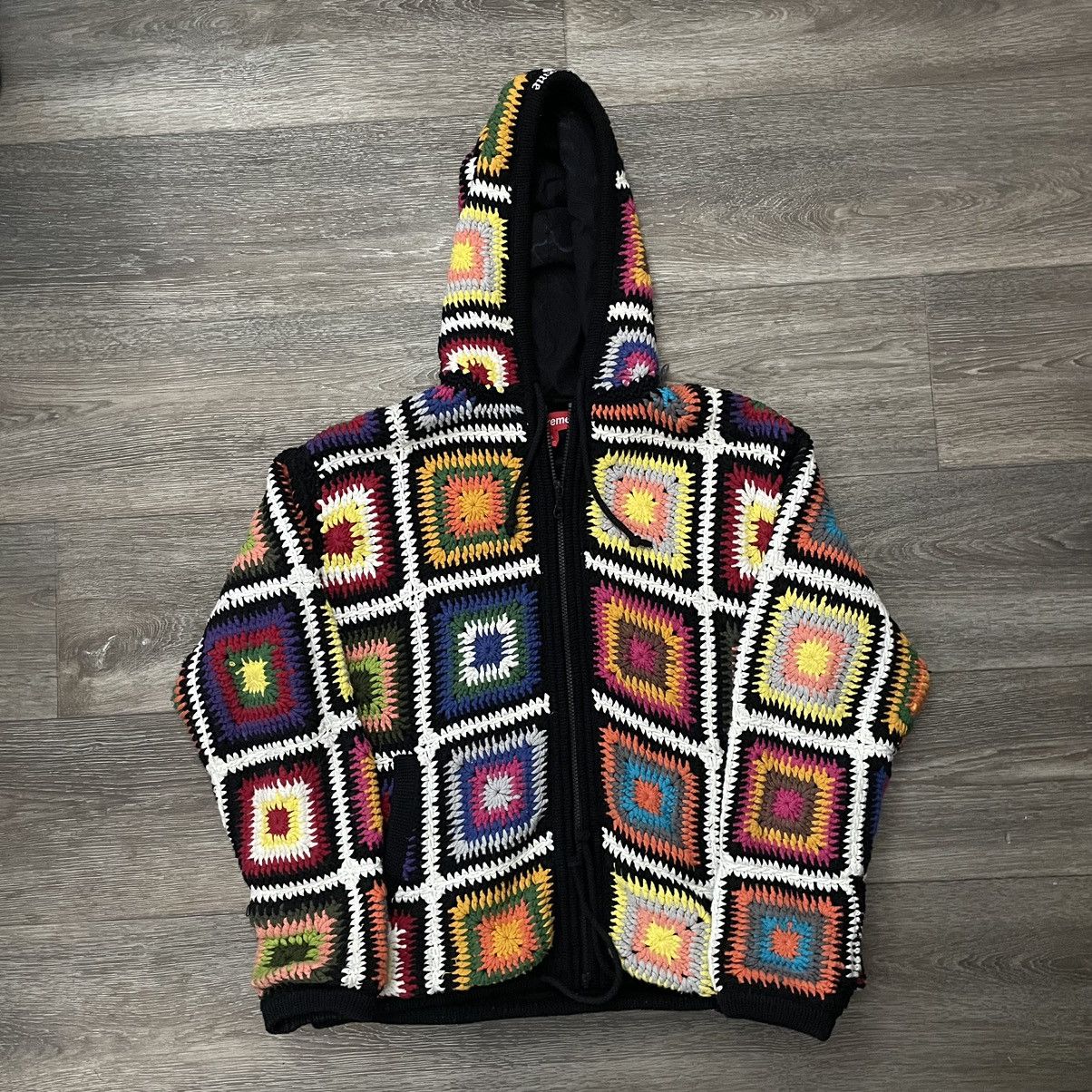 Supreme Supreme Crochet Knit Hoodie Jacket Grailed