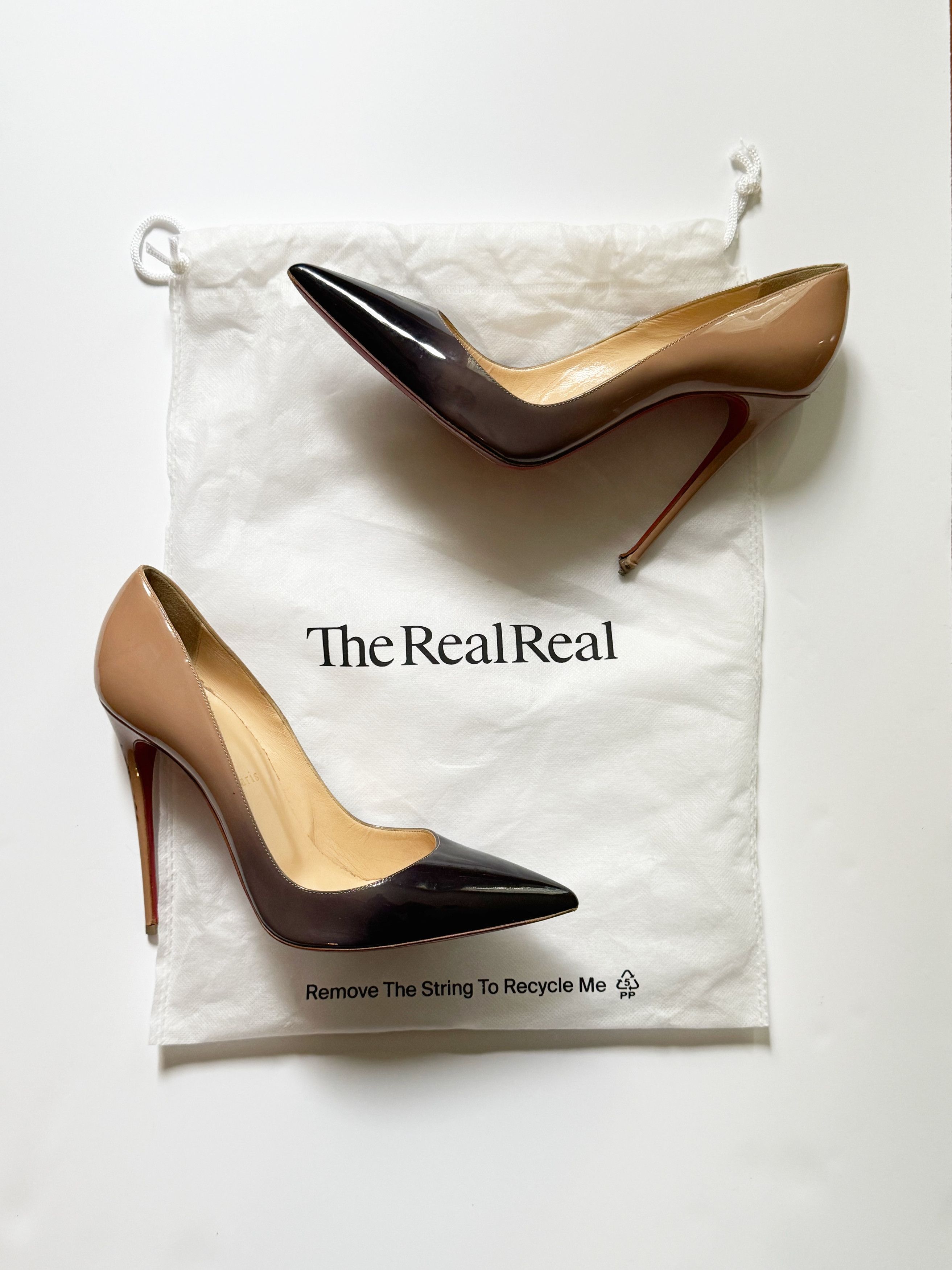 Christian Louboutin CHRISTIAN LOUBOUTIN PATENT LEATHER PUMPS Size US 10 / IT 40 - 6 Thumbnail