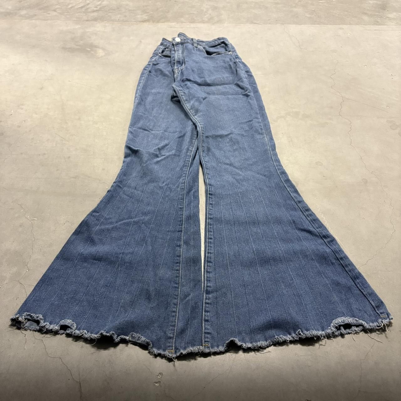 Japanese Brand × Vintage Crazy Vintage Y2K Super Baggy Super Wideleg Denim Jeans! Size US 28 / EU 44 - 1 Thumbnail