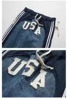 VIBE 20AW Indigo Union Japan Navy Denim Patchwork USA Pants Size US 32 / EU 48 - 4 Thumbnail