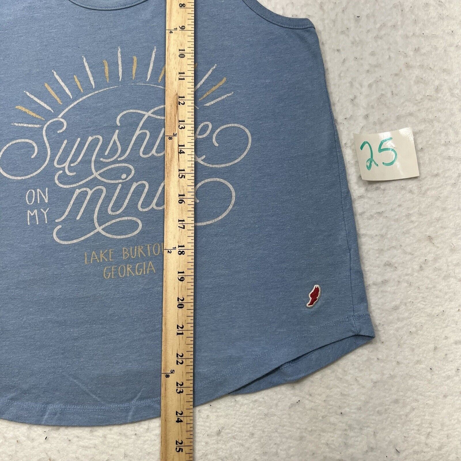 Other League Large Blue Tank Top Sunshine Mind Lake Burton Georgia Size L / US 10 / IT 46 - 8 Thumbnail