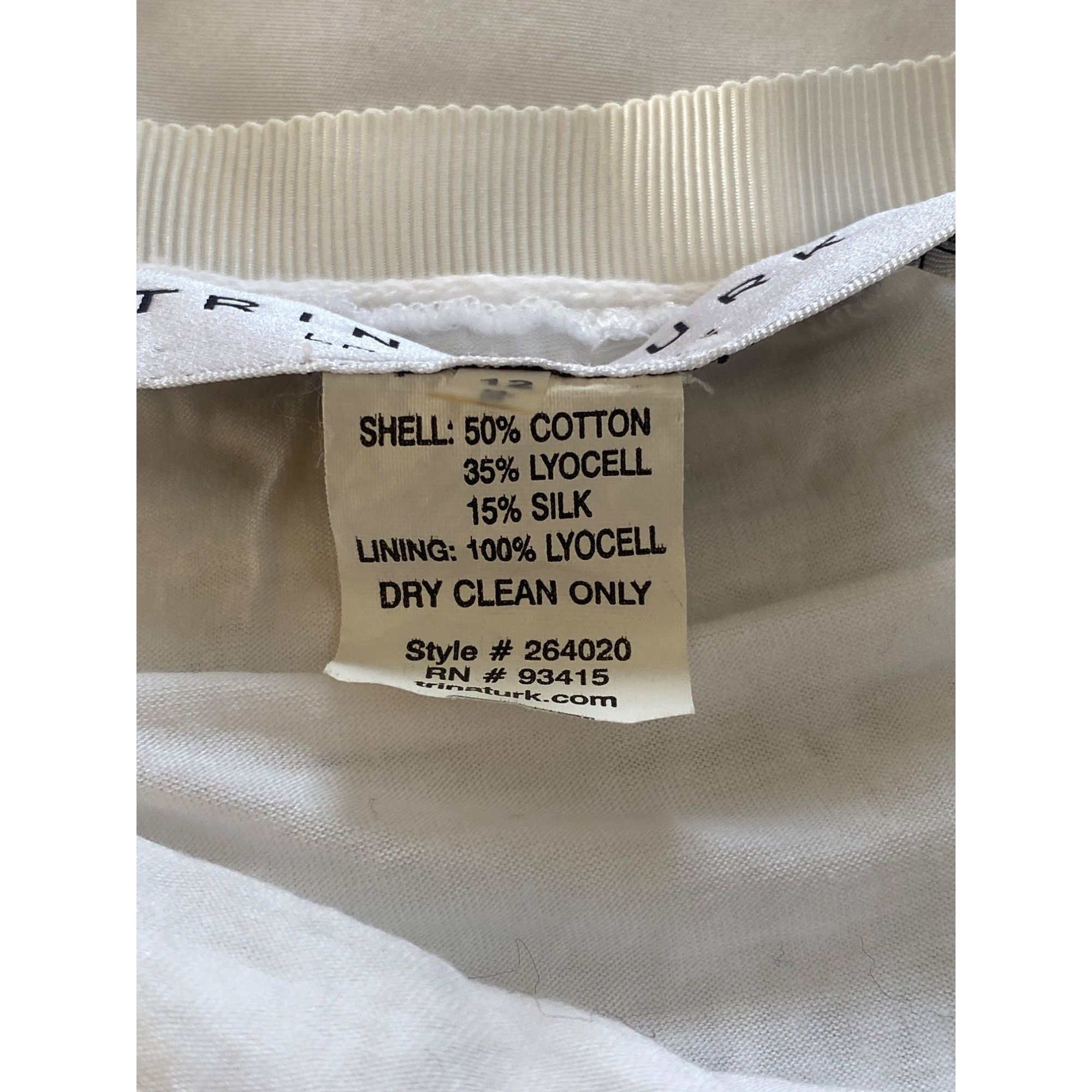 Trina Turk Trina Turk Skirt w/ Pom Poms Women's 12 Ivory Beige Cotton Size 34" / US 12 / IT 48 - 5 Thumbnail