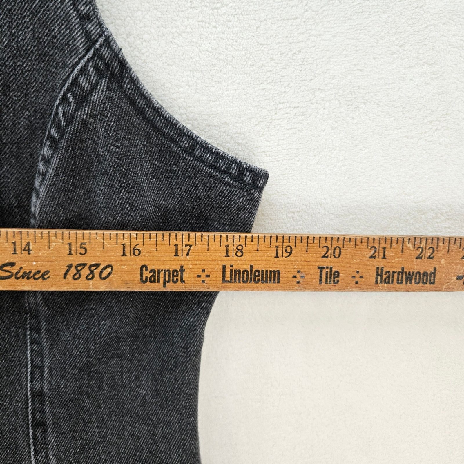 Levi's LEVI'S WOMEN'S LARGE TULI DENIM MINI DRESS BLACK WASH NWT Size L / US 10 / IT 46 - 4 Thumbnail