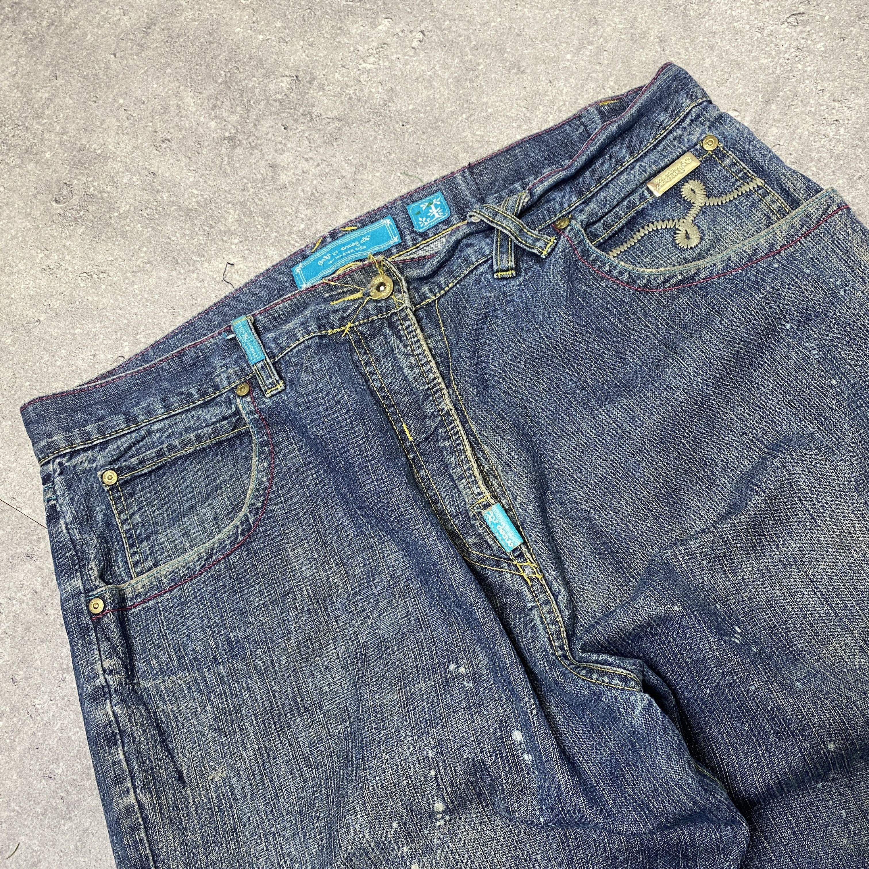 LRG × Rap Tees × Vintage Lrg jeans splattered baggy jeans - 36/38 Size US 36 / EU 52 - 3 Thumbnail
