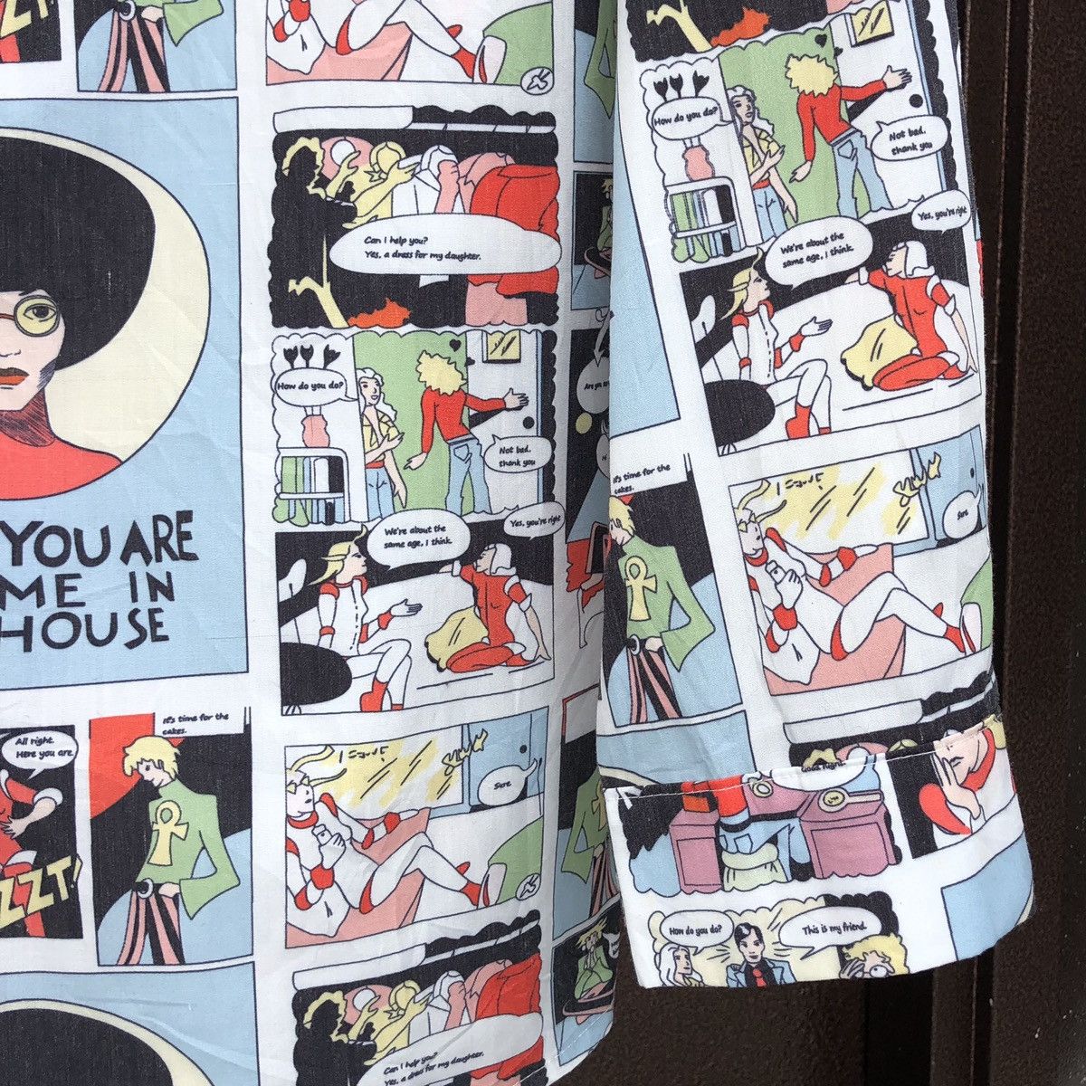 Japanese Brand Decomp Print Comic Book Long sleeve Shirt Size US L / EU 52-54 / 3 - 10 Thumbnail