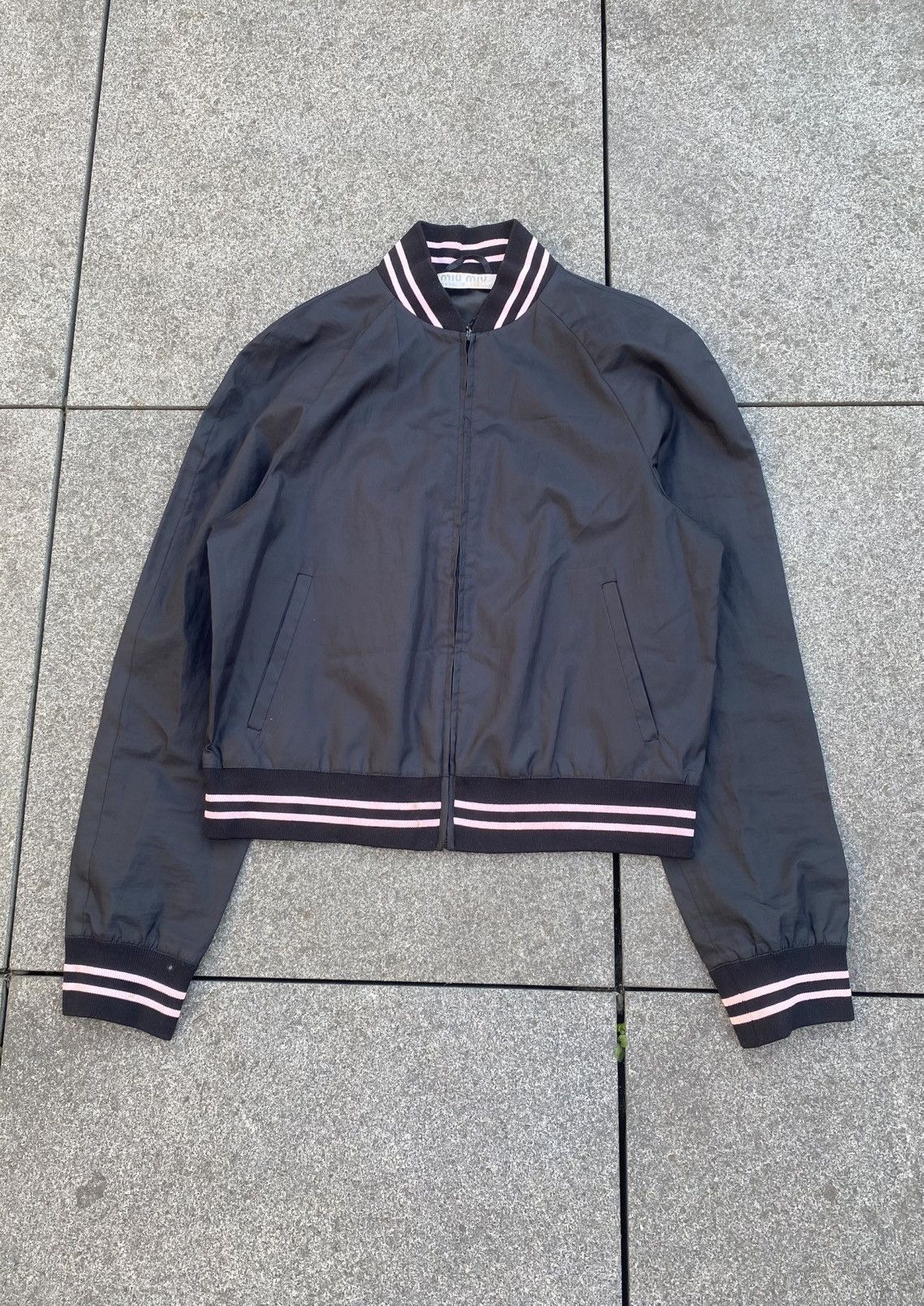 Miu Miu miu miu 2000s pink srtipes nylon bomber Size M / US 6-8 / IT 42-44 - 1 Thumbnail