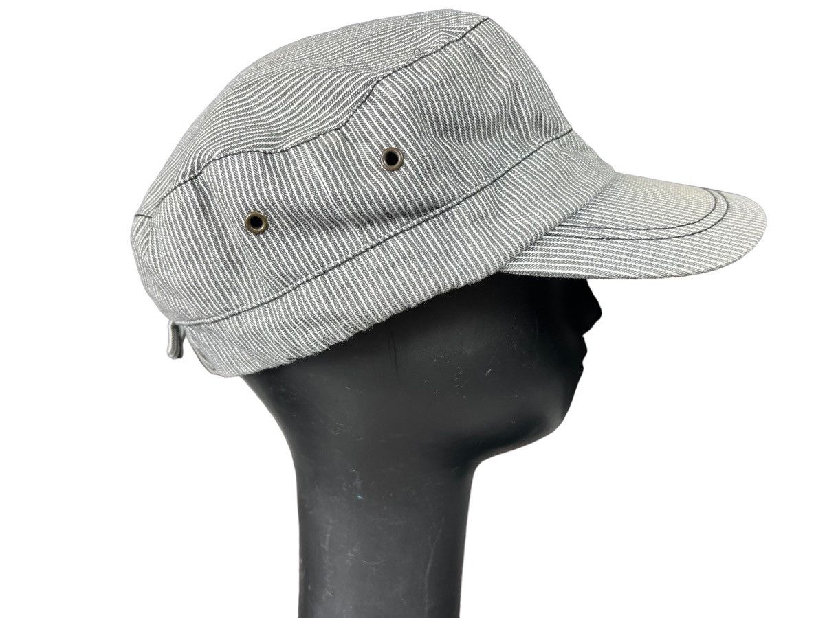 Garment Reproduction of Workers × Japanese Brand Back Number Hickory Stripes Japanese Workwear Streetwear Cap Size ONE SIZE - 1 Thumbnail