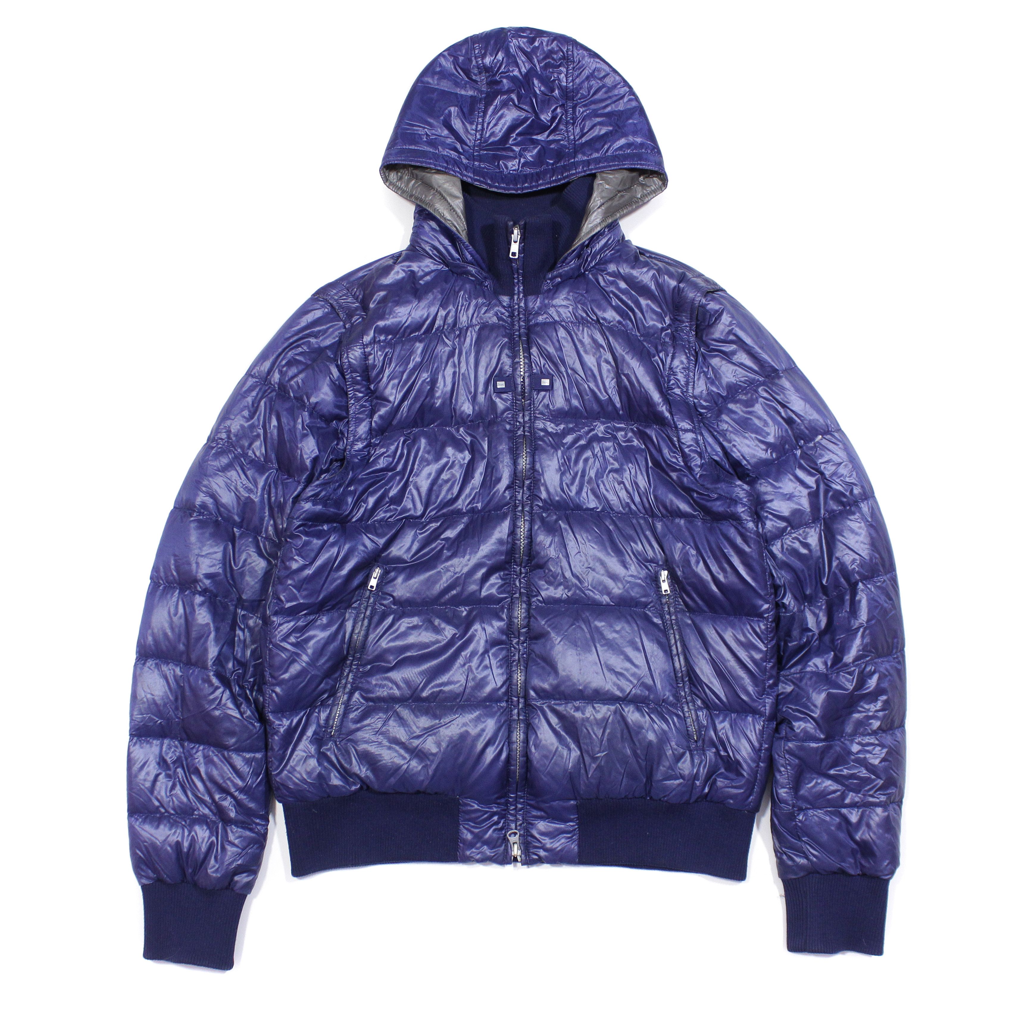 image of Herno 2In1 Goose Down Puffer Vest-Jacket in Navy, Men's (Size Medium)