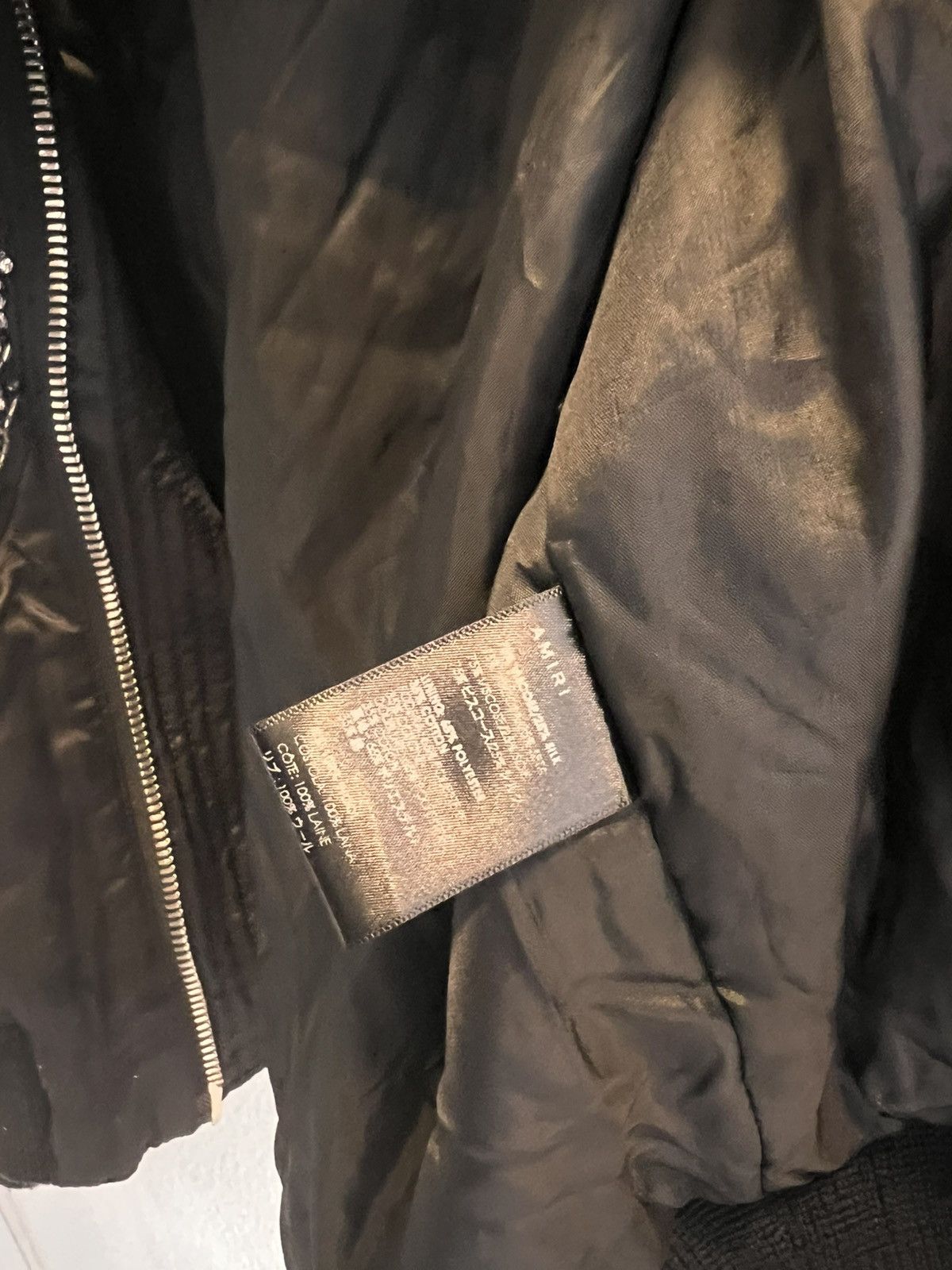 Amiri Amiri Satin Guitar Strap Bomber Size US S / EU 44-46 / 1 - 6 Thumbnail