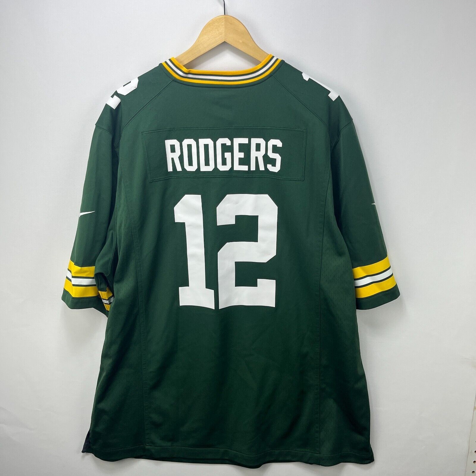 Nike × Vintage Vintage Nike Green Bay Packers No. 12 Aaron Rodgers NFL 2XL Size US XXL / EU 58 / 5 - 4 Thumbnail
