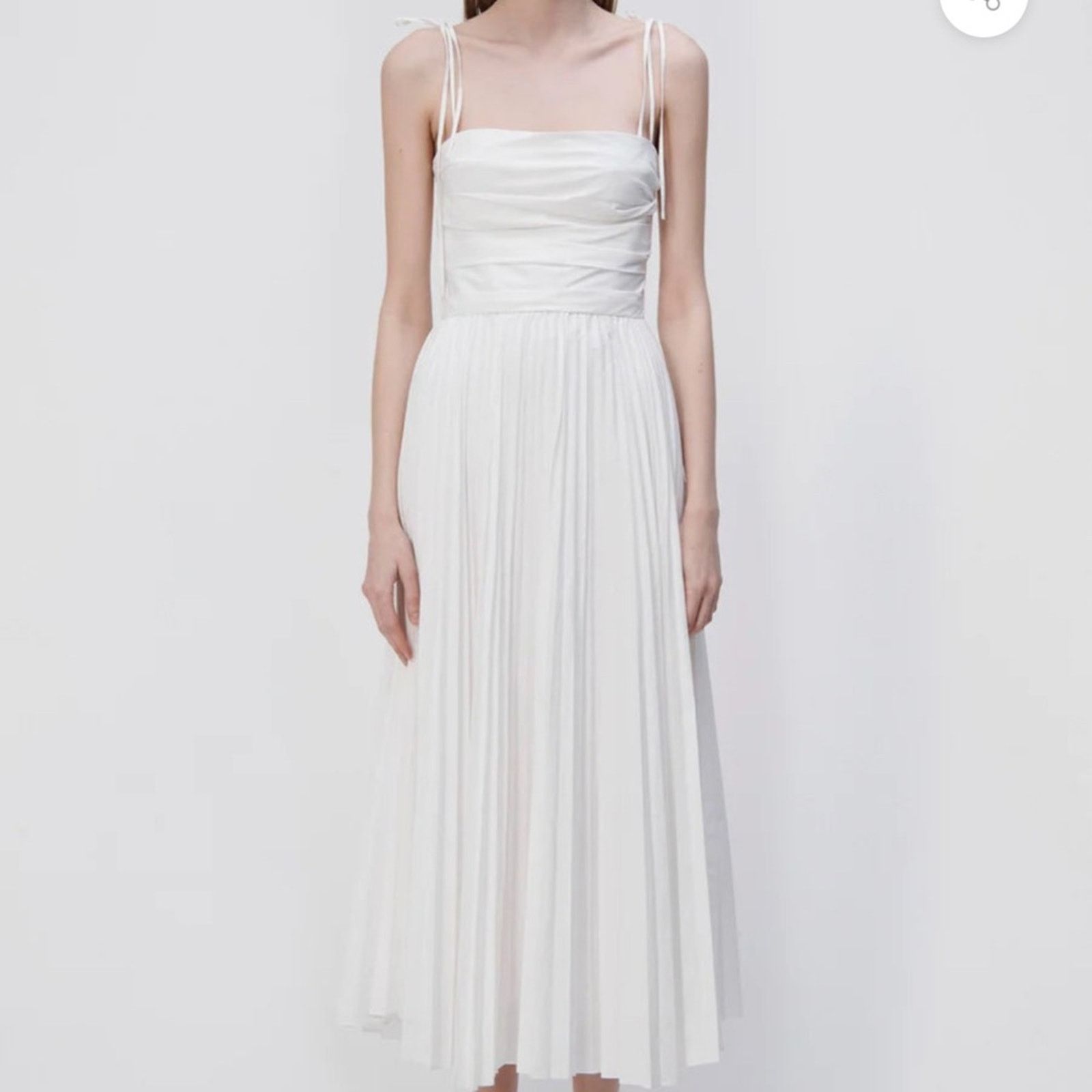 image of Jonathan Simkhai Caroline Cotton Poplin White Dress NWT 12, Women's (Size XL)