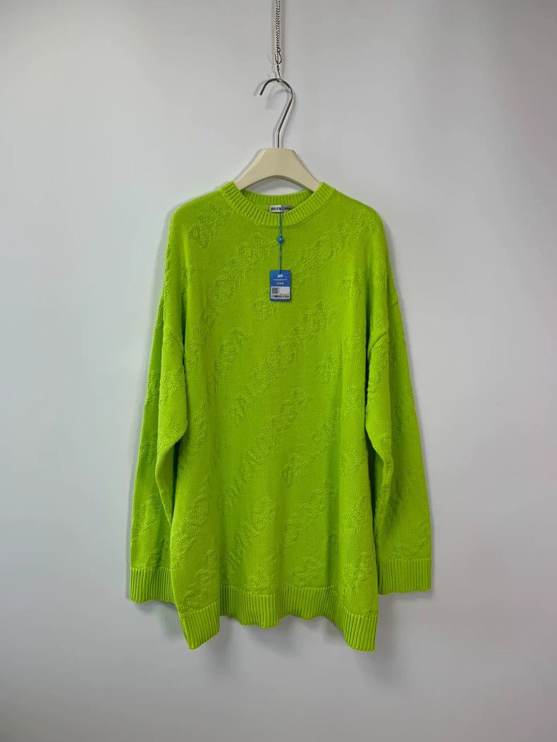 Balenciaga Balenciaga SS22 Logo Knit Crewneck Sweater - dmc Size US S / EU 44-46 / 1 - 1 Thumbnail