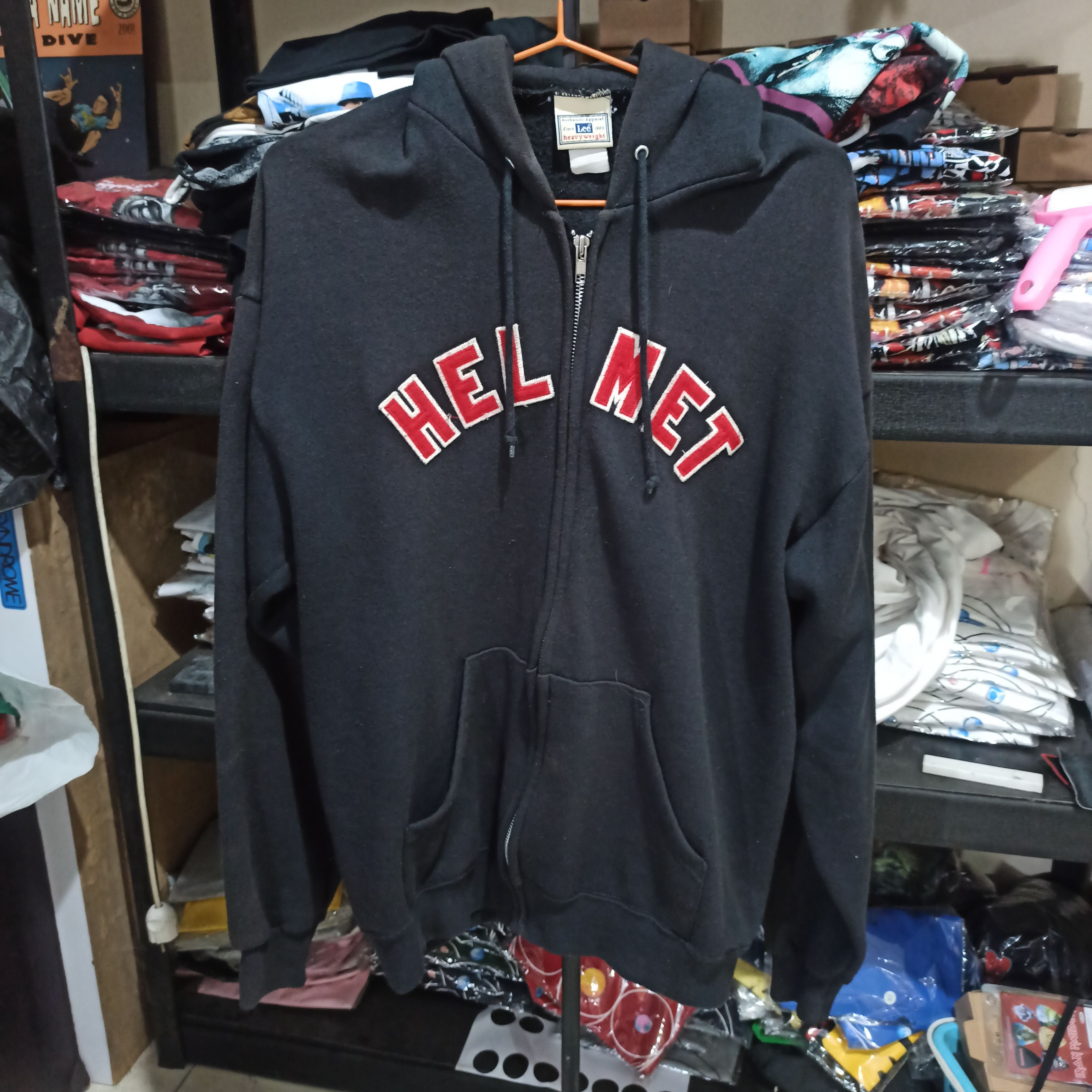 Japanese Brand × Vintage Vintage Helmet SIze Matters Zip Up Hoodie Size US L / EU 52-54 / 3 - 1 Thumbnail