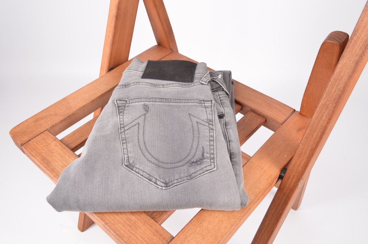 Japanese Brand 🔥 True Religion Rocco Distressed Skinny Jeans Y2K Logo Size US 29 - 1 Thumbnail