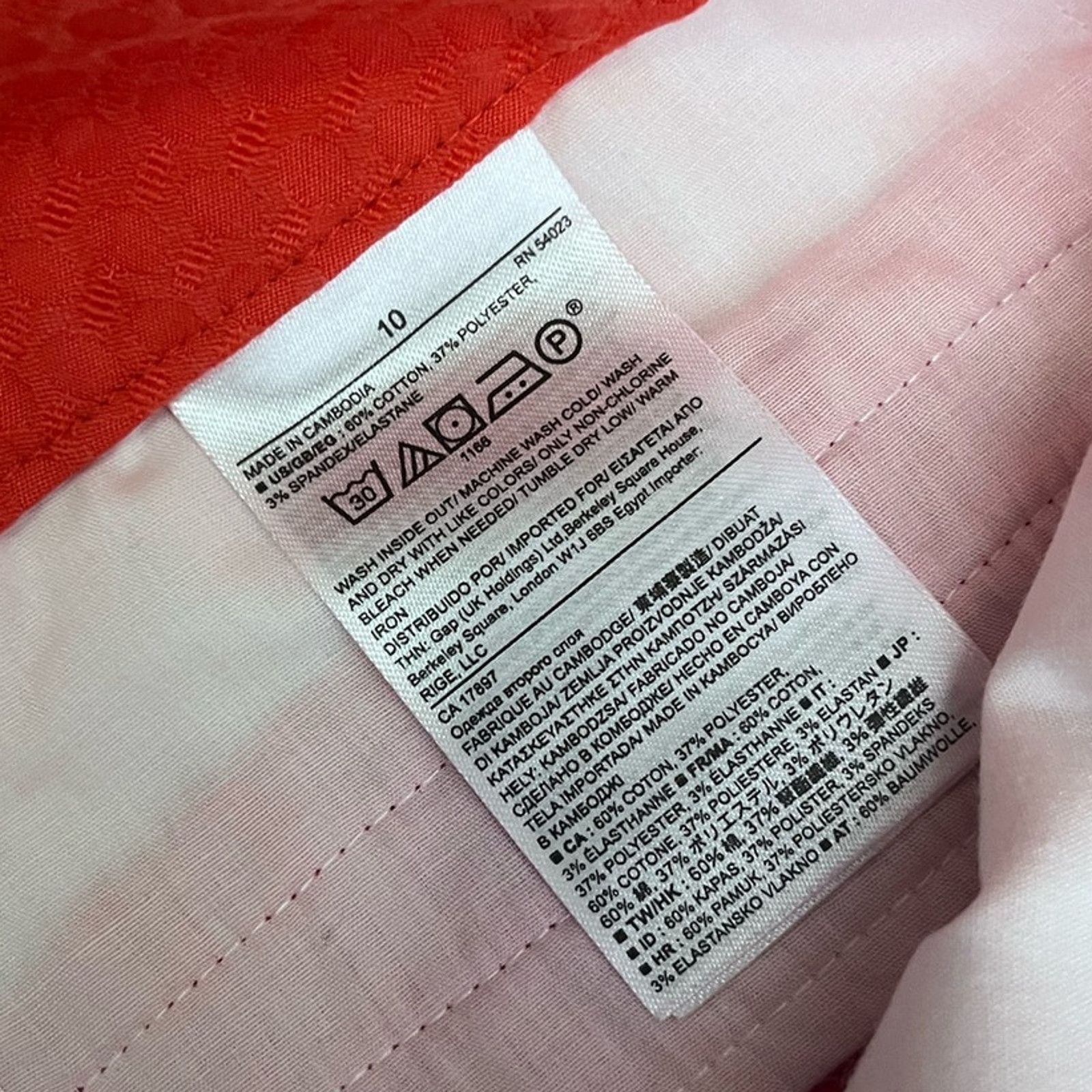 Banana Republic Women’s Red Banana Republic Work Slacks 10 Size 32" / US 10 / IT 46 - 7 Thumbnail