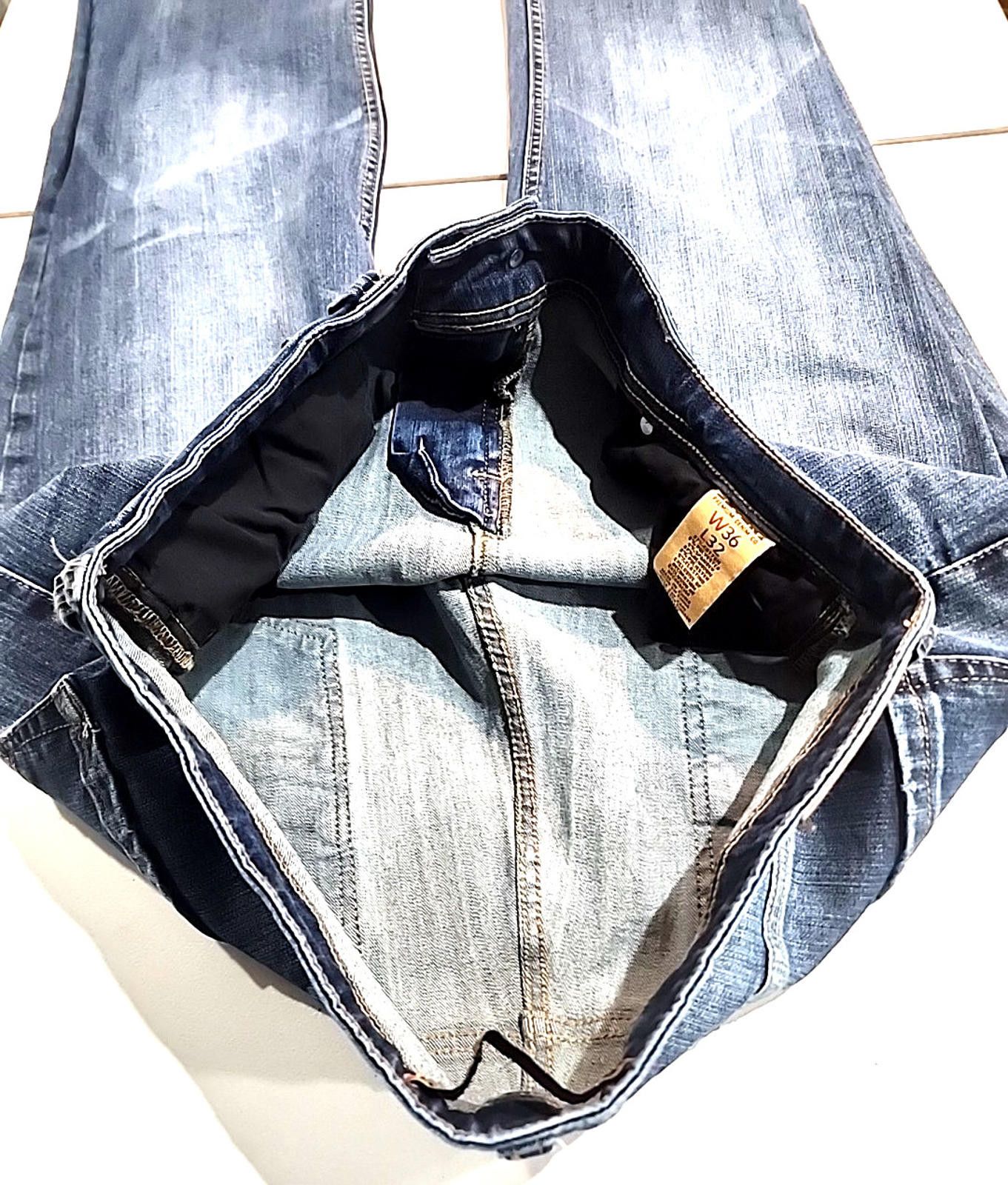 Seven 7 Seven7 Men’s Blue Jeans Straight Denim Actual 36Wx29L S72B Size US 36 / EU 52 - 5 Thumbnail