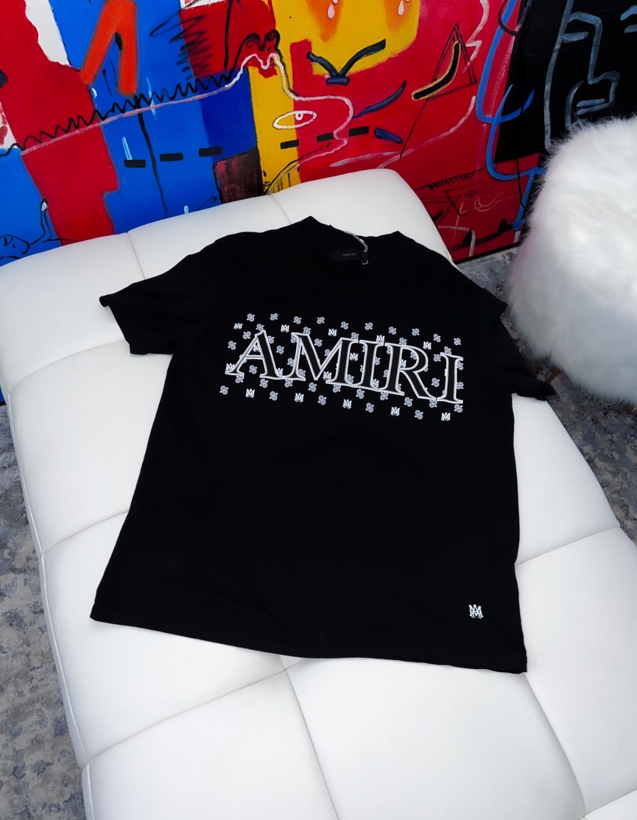 Amiri Amiri bandana logo t shirt Size US M / EU 48-50 / 2 - 1 Thumbnail