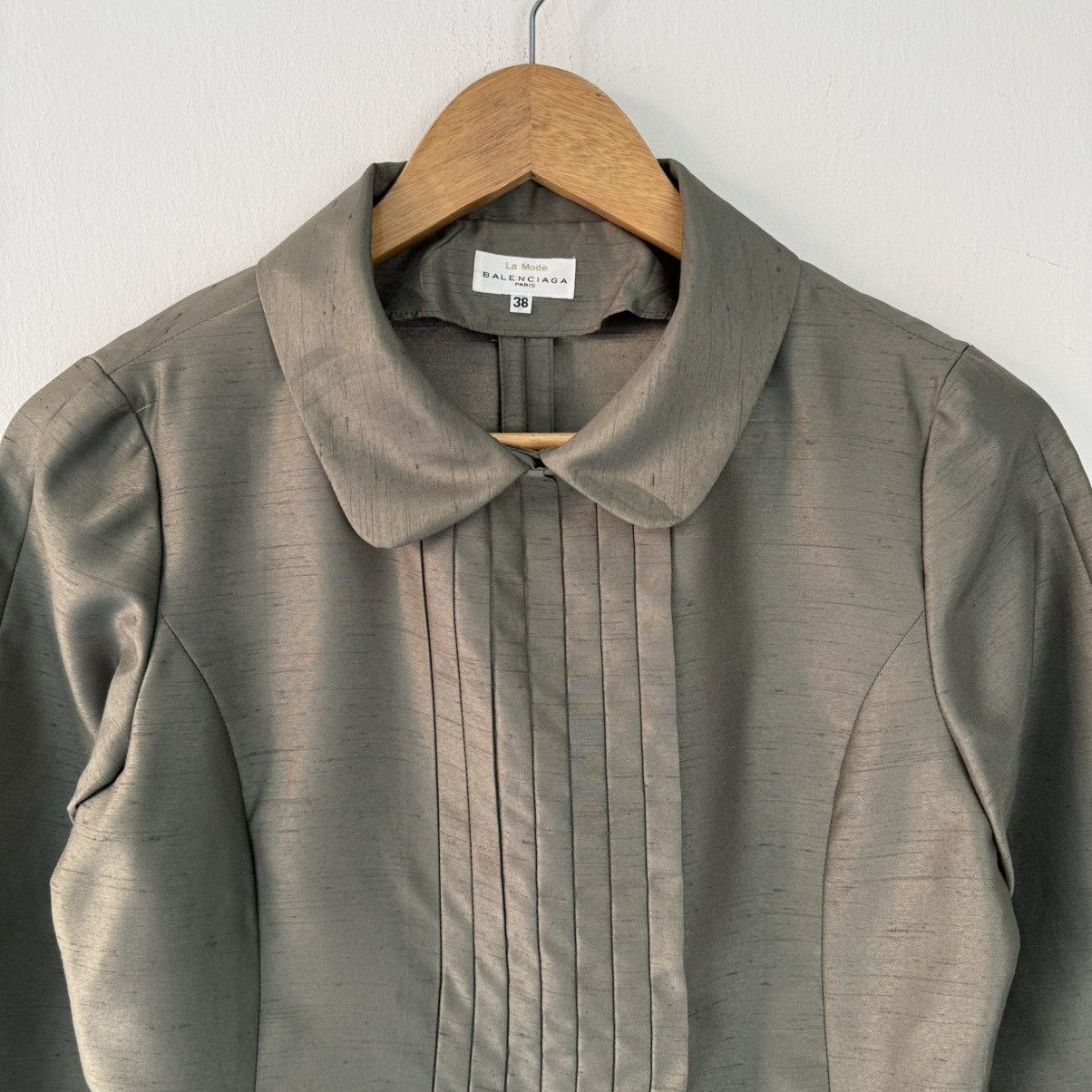 Balenciaga Balenciaga Pleated Blouse Size S / US 4 / IT 40 - 3 Thumbnail