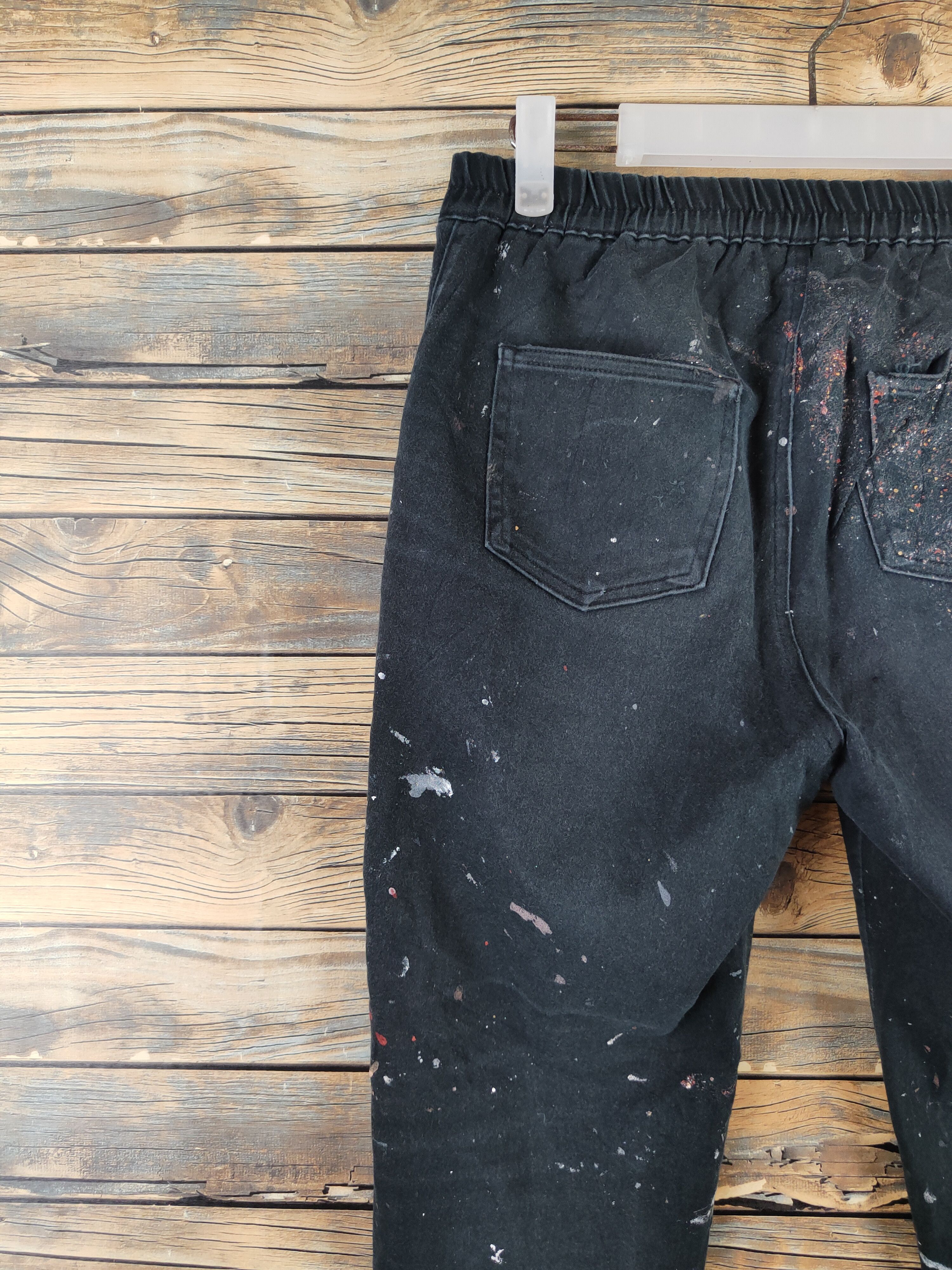 GU × Vintage GU Black painter jogger Pants #W2213 Size 28" / US 6 / IT 42 - 8 Thumbnail