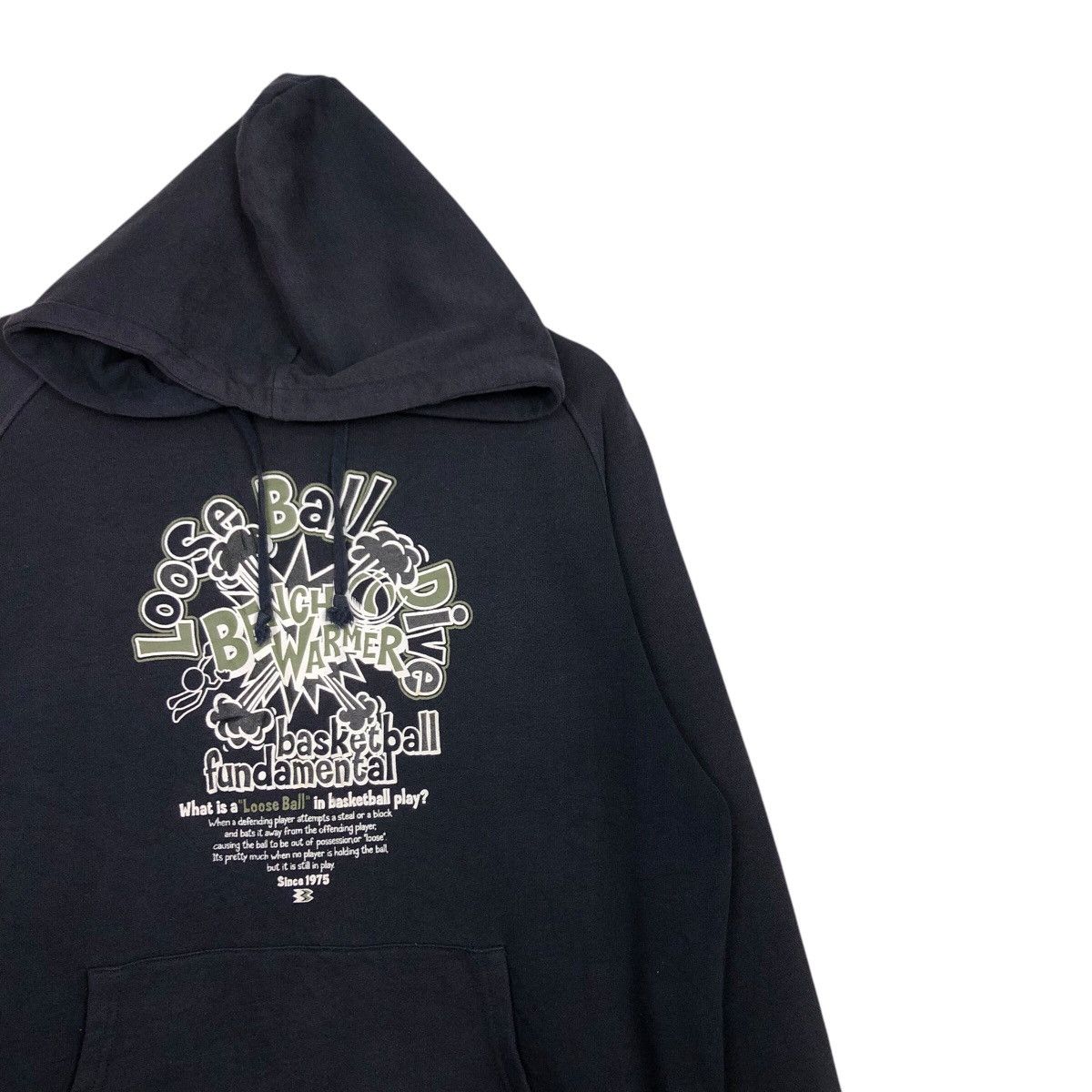 Japanese Brand 📌Vintage Hoodie Pull Over Bench Warmer Basket Ball Big Logo Size US M / EU 48-50 / 2 - 7 Thumbnail