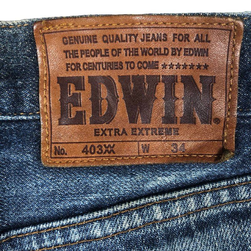Edwin × Vintage Vintage Edwin Extra Extreme 403 Mudwash Distressed Denim Size US 34 / EU 50 - 10 Thumbnail