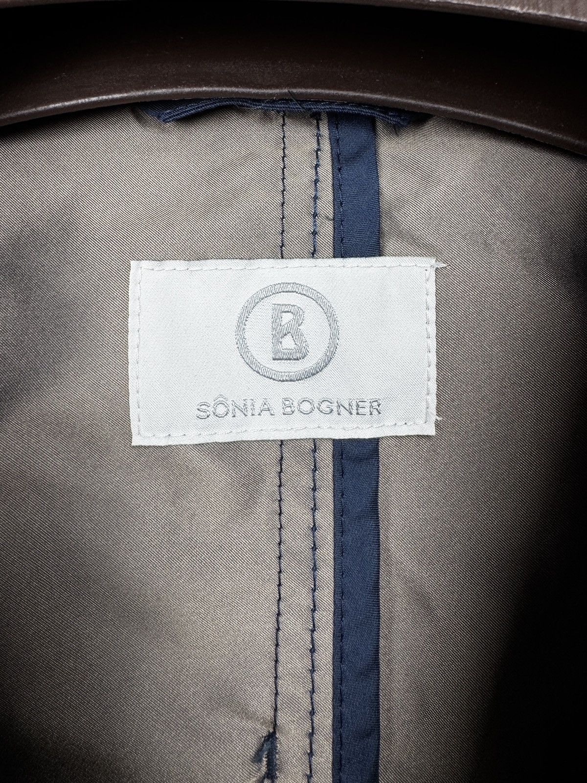 Bogner Sonia Bogner Shimmer Blue belted jacket coat chinese sz 10 Size L / US 10 / IT 46 - 9 Thumbnail