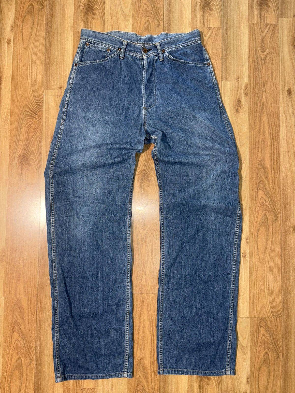 Edwin Vintage EDWIN Cinch-Back Workwear Jeans Made In Japan Size US 30 / EU 46 - 2 Thumbnail