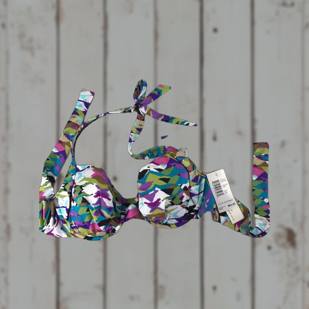 Kenneth Cole Kenneth Cole New York Women's Swim Top Push-Up Underwired 34D Multicolor Floral Spaghetti Strap Size XXS / US 00 / IT 34 - 1 Thumbnail