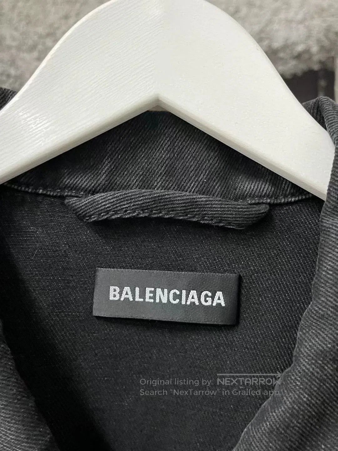 Balenciaga Balenciaga Black Red Logo Denim Jacket. Size US M / EU 48-50 / 2 - 6 Thumbnail