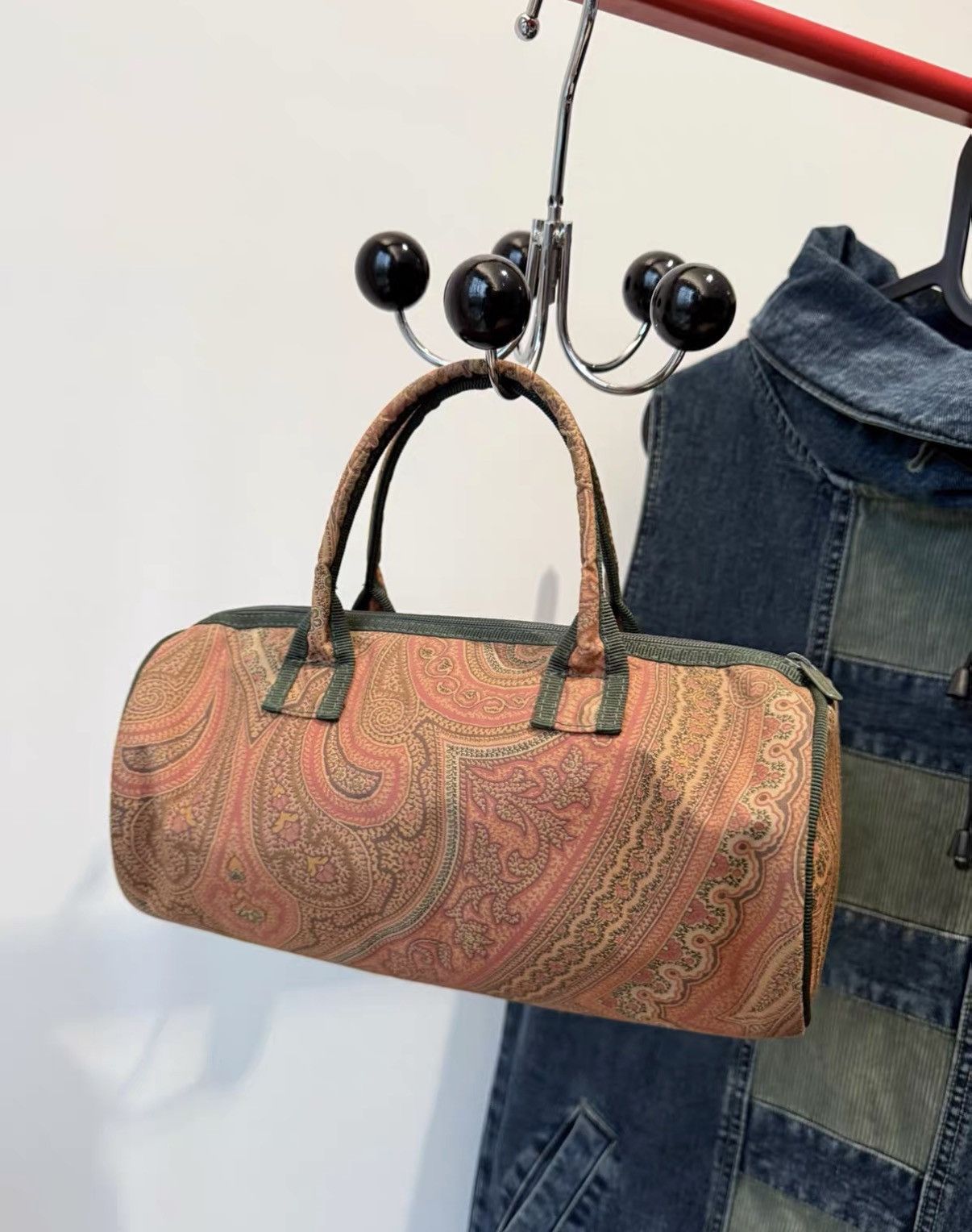 Etro Japanese Vintage Etro Paisley Mini Bucket Handbag J36 Size ONE SIZE - 2 Thumbnail