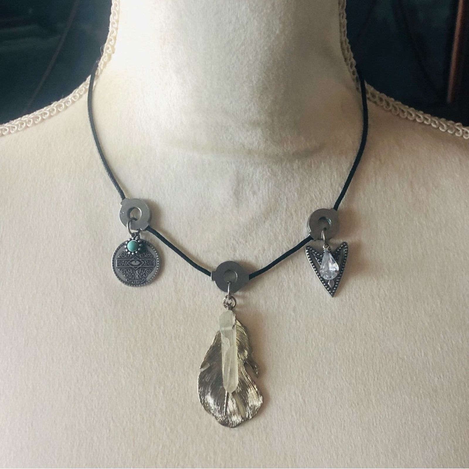 Handmade Handcrafted repurpose southwest charm necklace Size ONE SIZE - 2 Thumbnail