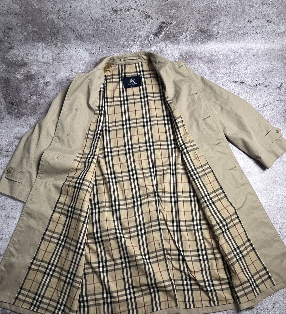 Burberry × Vintage Rare🔥Vintage Burberry London Nova Check Trench Coat Size US L / EU 52-54 / 3 - 1 Thumbnail