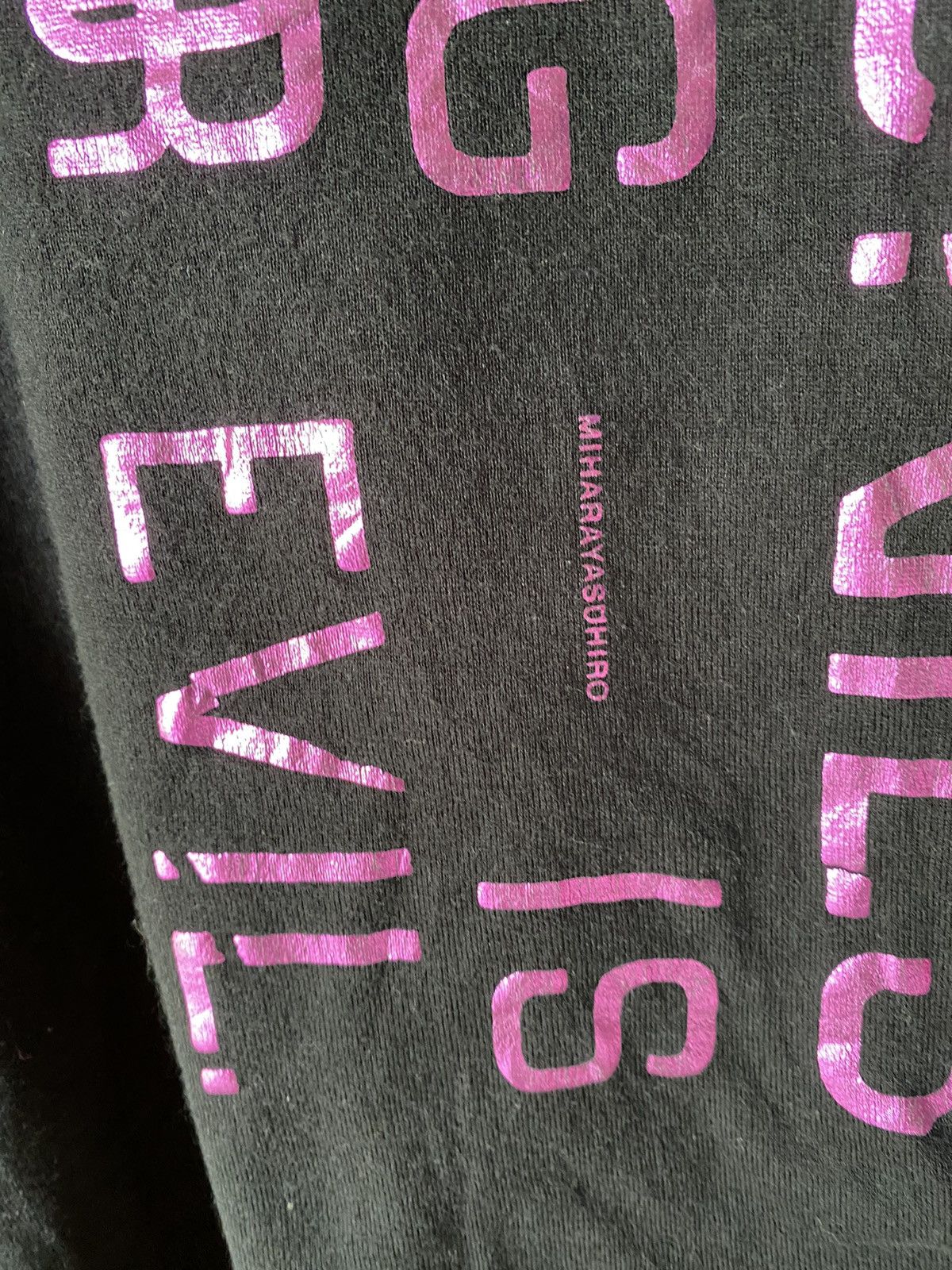 Maison MIHARA YASUHIRO 2001 RARE!! Iconic POP IRONIES NOTHING IS GOOD OR EVIL Size US S / EU 44-46 / 1 - 5 Thumbnail