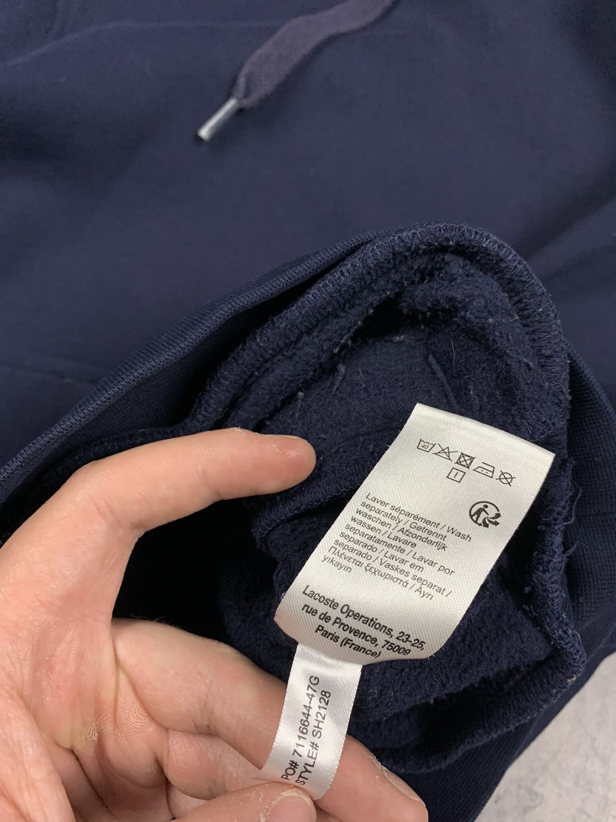 Lacoste Designer Lacoste Hoodie Luxury Streetwear Navy Blue Size S Size US S / EU 44-46 / 1 - 9 Thumbnail