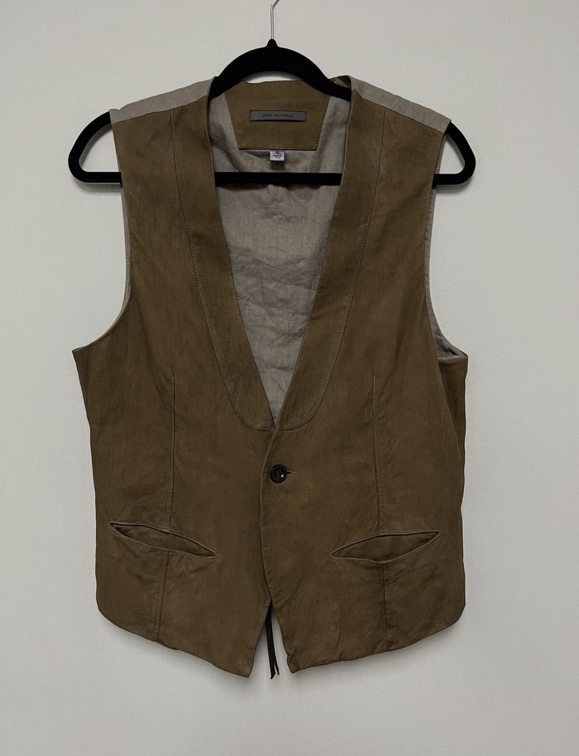 John Varvatos Cutaway Suede Vest EU 48 USA 38 Size US M / EU 48-50 / 2 - 3 Thumbnail