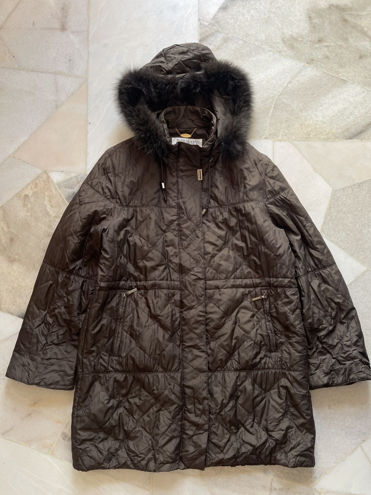 Vintage Balmain Fur Hoodie Jacket