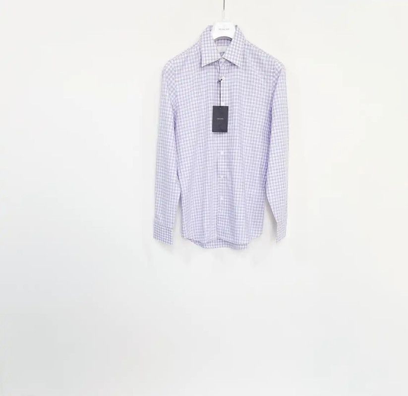 Prada Prada Purple Cotton Long Sleeve Shirt Large Size US L / EU 52-54 / 3 - 1 Thumbnail