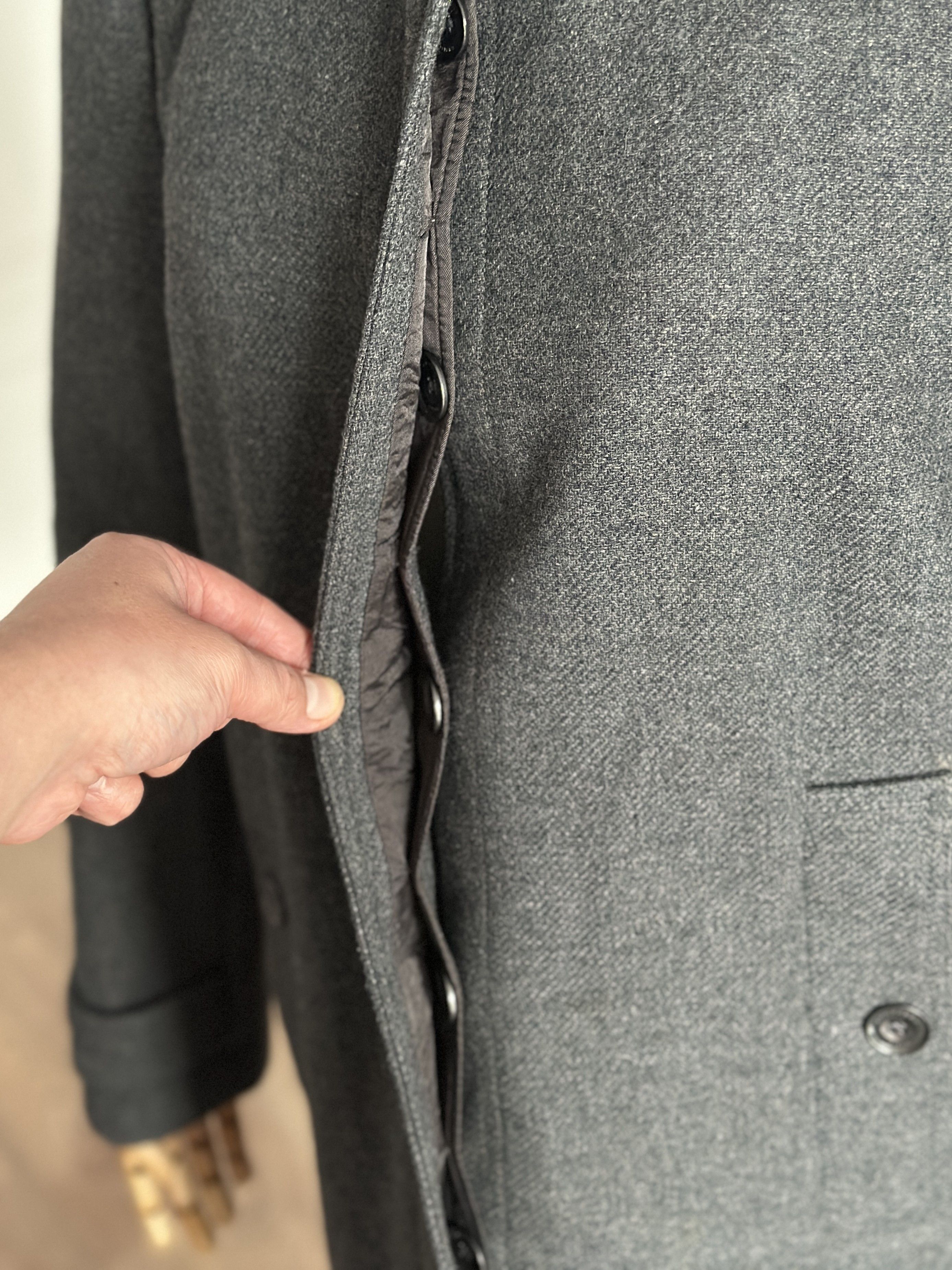 Burberry BURBERRY BRIT Women's Wool Coat Grey UK14 US12 ITA48 GER42 Size L / US 10 / IT 46 - 6 Thumbnail
