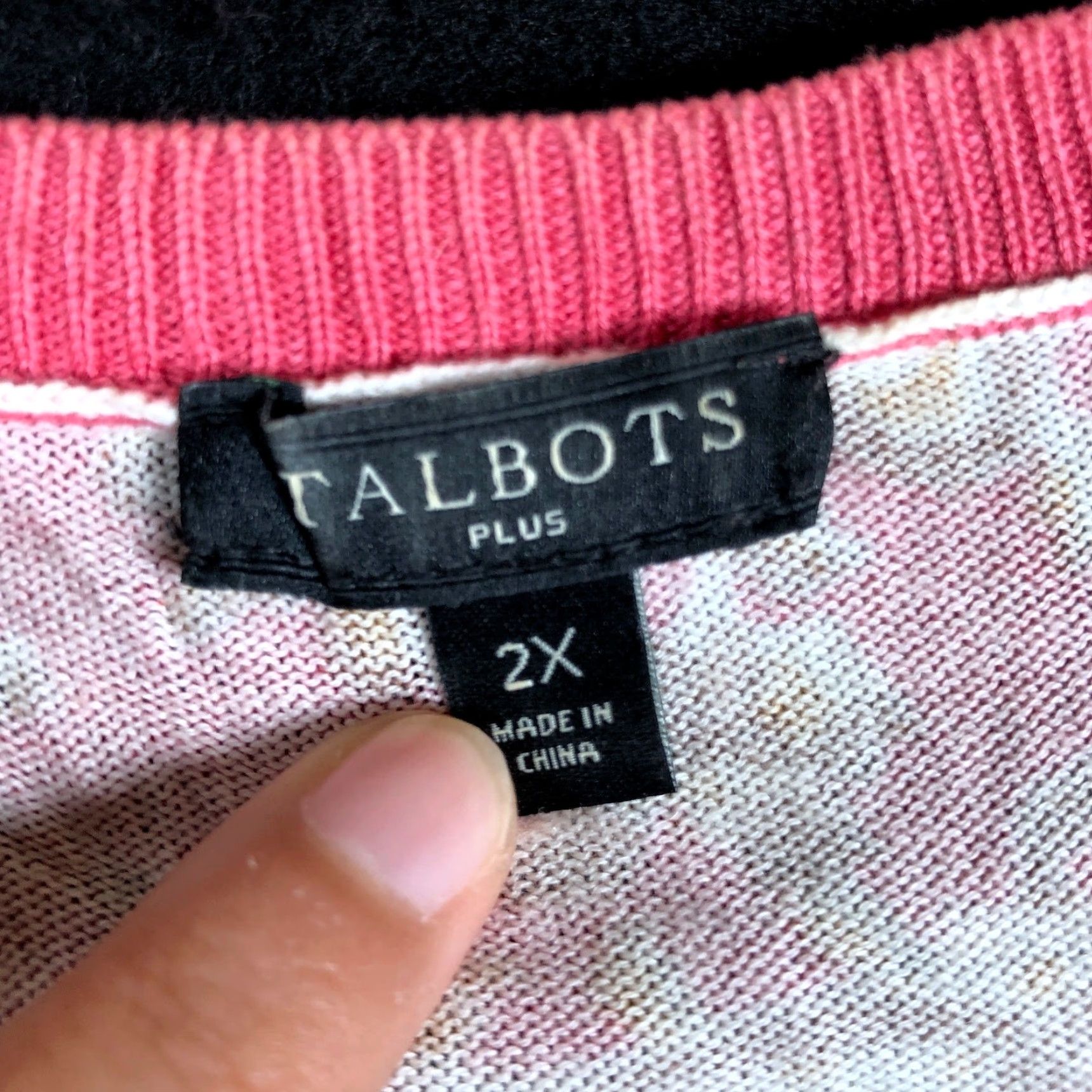 Talbots Talbots Womens Cardigan Pink Gold Paisley Button Front Knit Cotton 2X Cardigan Womens Plus Size Knit Sweater Size XXL / US 16-18 / IT 52-54 - 6 Thumbnail