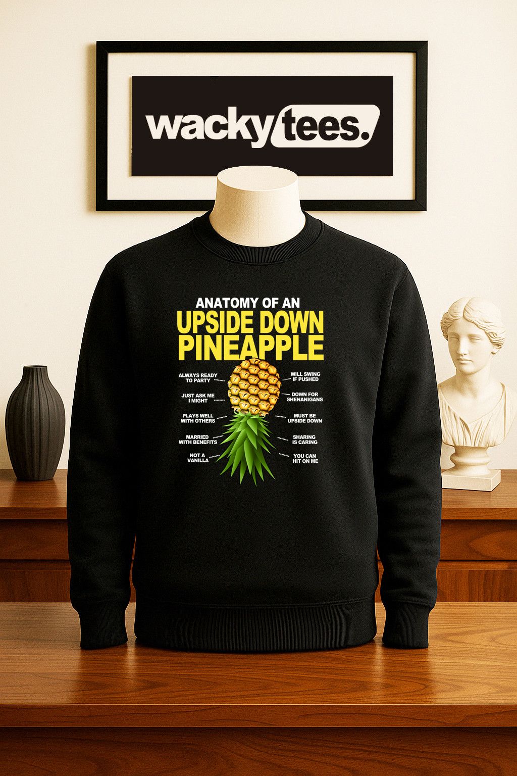 Other Anatomy of an Upside Down Pineapple Funny Graphic Tee Shirt Size US S / EU 44-46 / 1 - 3 Thumbnail