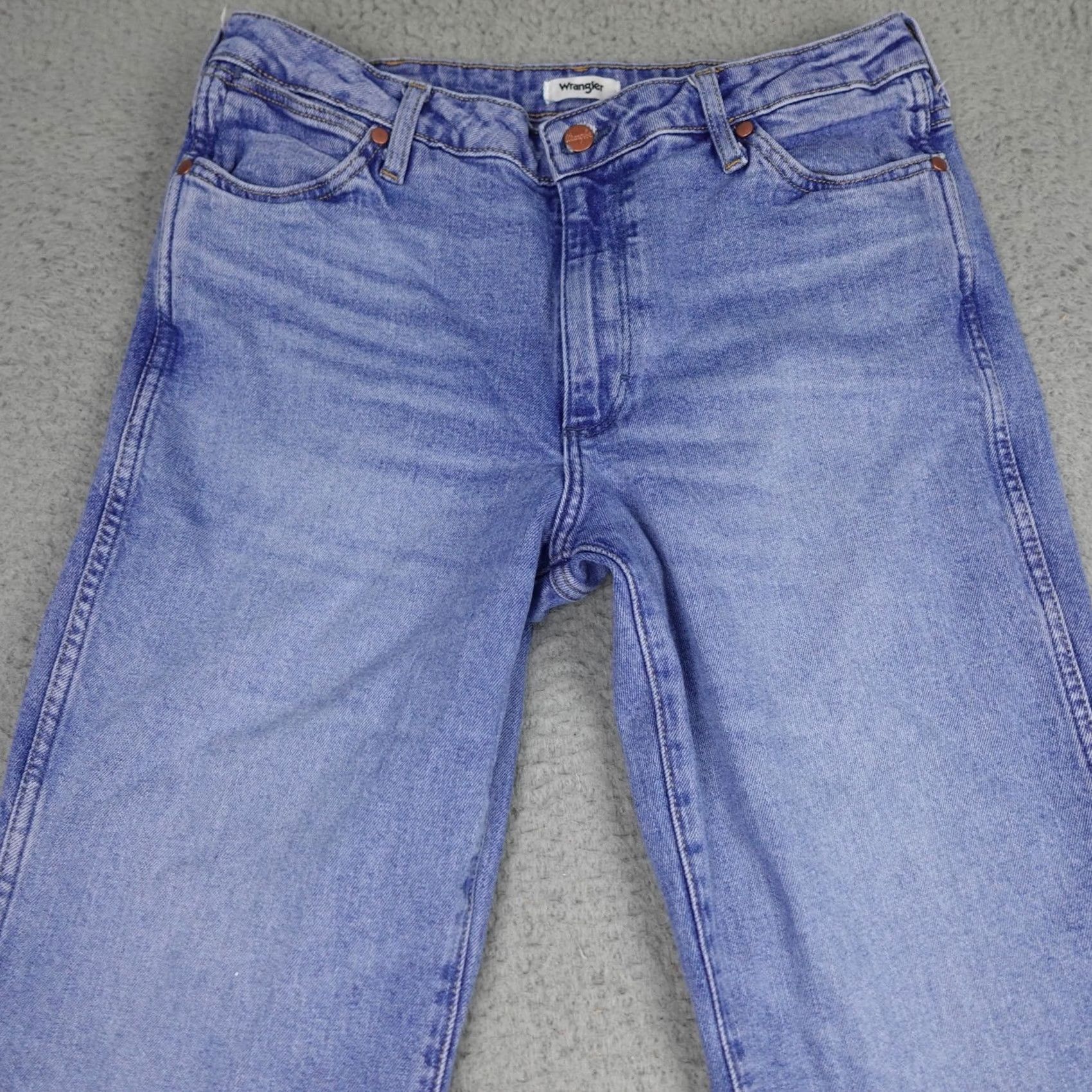 Wrangler Wrangler Wanderer Jeans Womens 31x32 Light Wash Flare Stretch Denim High Rise Size 24" / US 00 / IT 34 - 6 Thumbnail