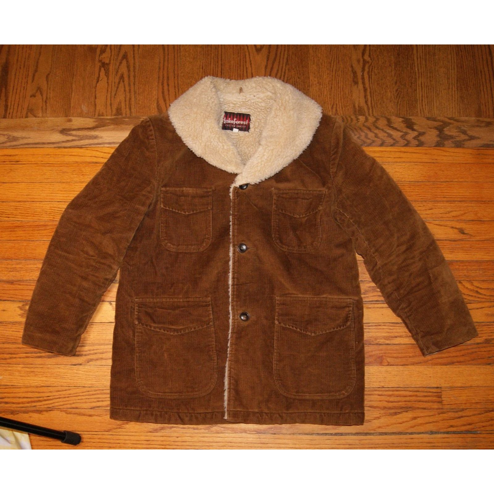 Vintage VTG Corduroy Sherpa Lined Jacket Brown 42 Ranch Coat Work Size US L / EU 52-54 / 3 - 1 Thumbnail